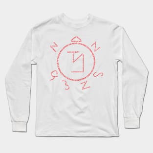 Supernatural Angel Banishing Sigil Typography - Red Long Sleeve T-Shirt